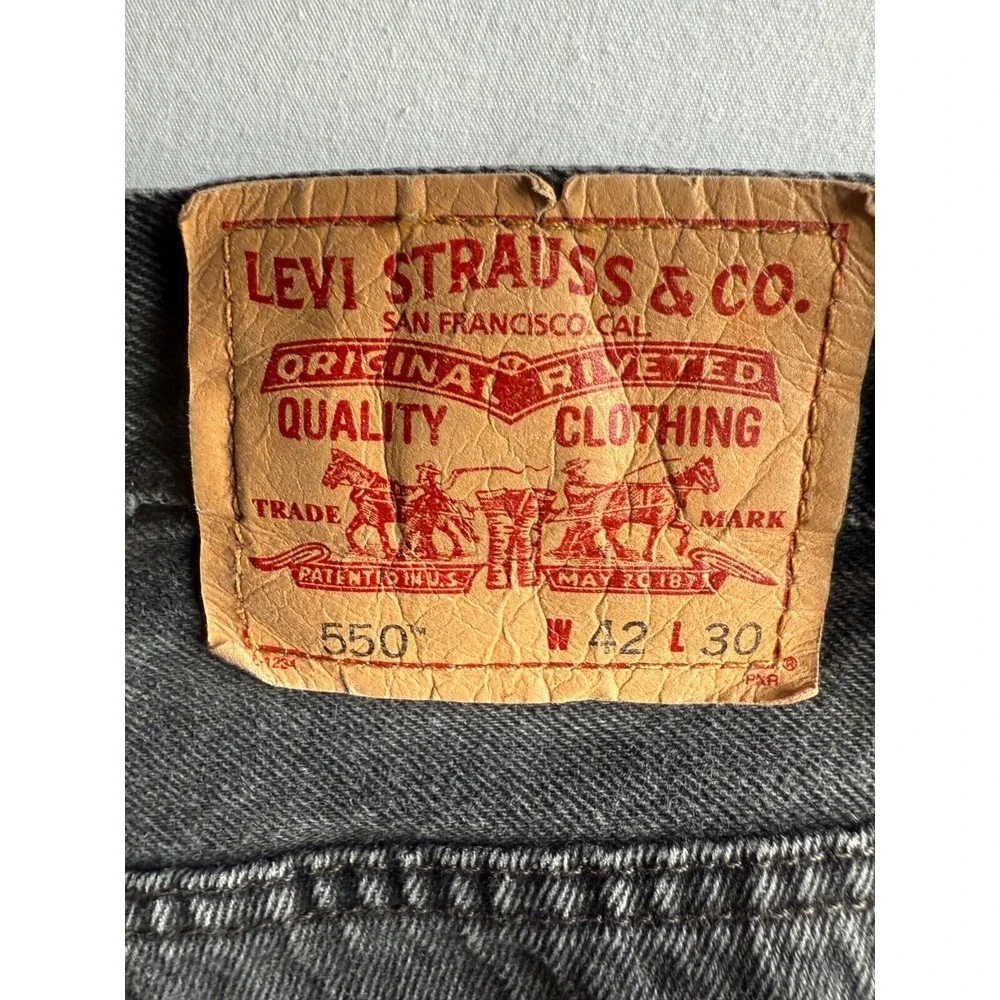 Levis 550 Black Relaxed Fit Jeans‎ 42x30